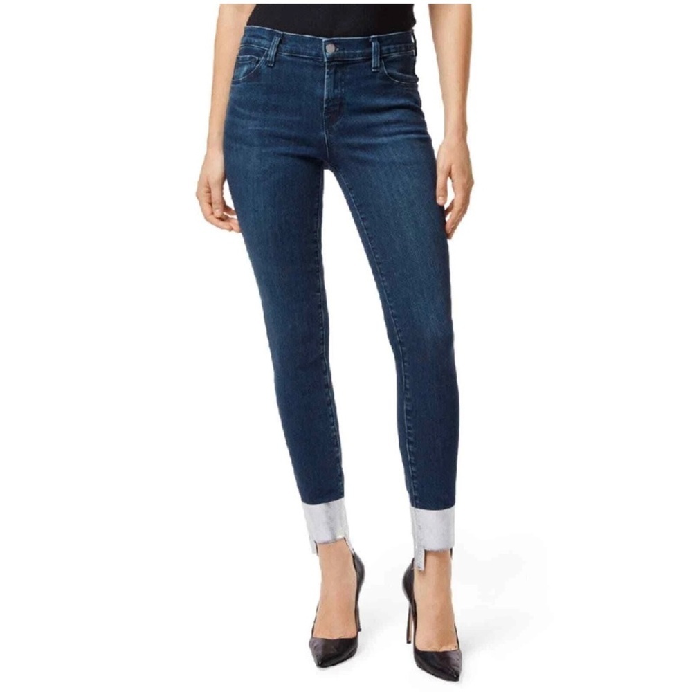 J Brand Ruby Silverpool Jeans Step Hem Silver Dipped 28 Euc